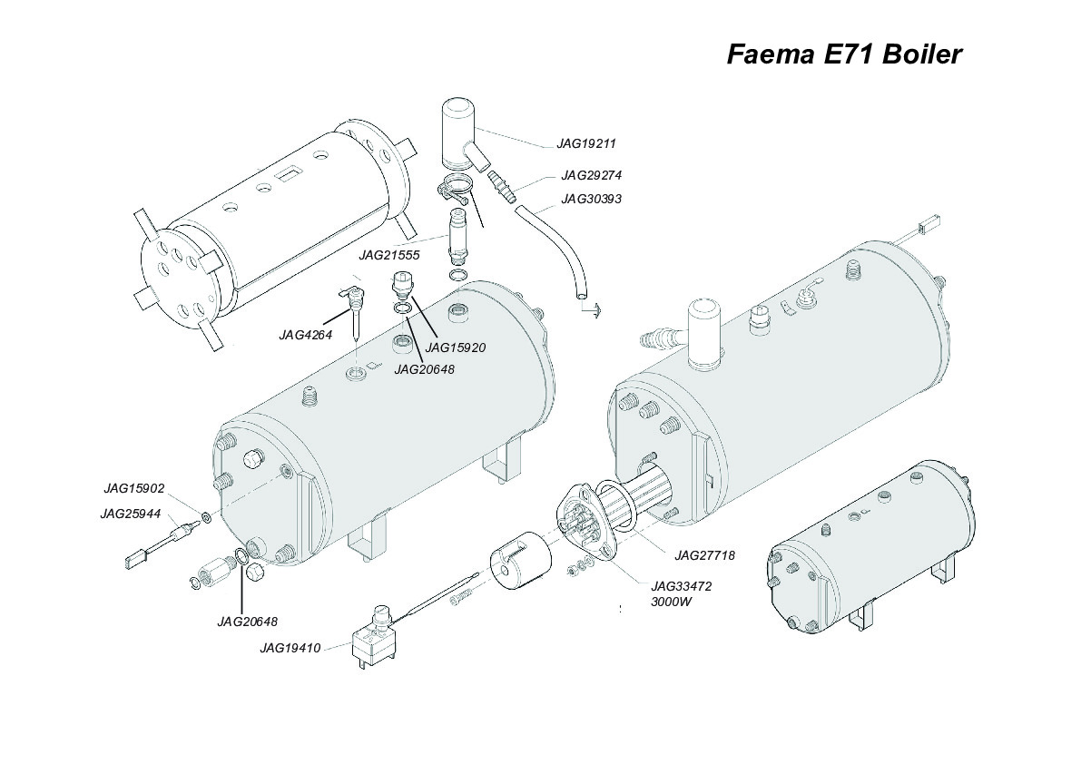 Faema E71 Boiler