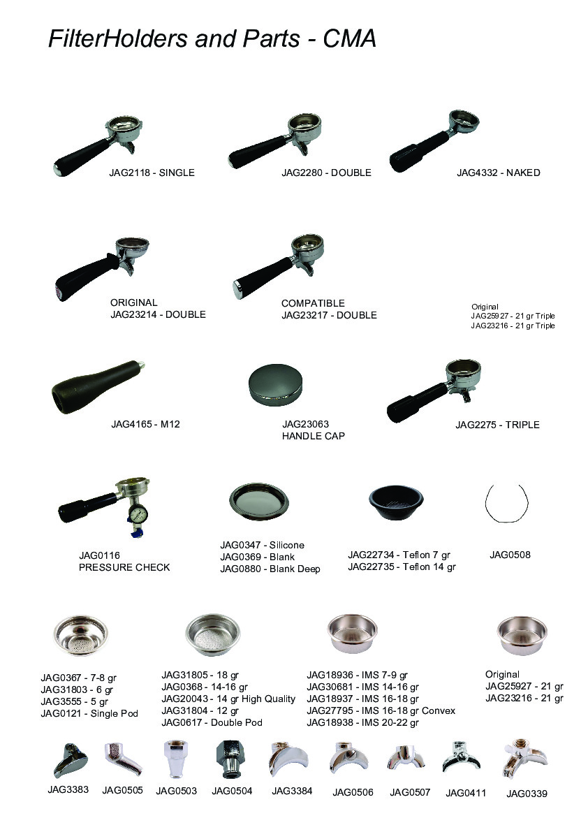 Filterholders and Parts - CMA