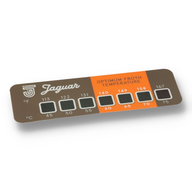 JAGUAR LIQUID CRYSTAL LABEL THERMOMETER.