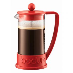 BODUM BRAZIL FRENCH PRESS COFFEE MAKER, 3 CUP, 0.35 L, 12 OZ - RED
