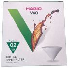 HARIO V60 PAPER FILTERS 02 DRIPPER 40 SHEETS - BLEACHED